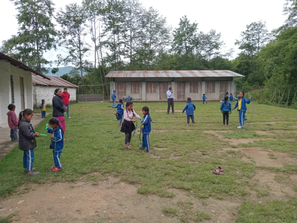 students playing 